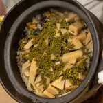 うを徳 - 2021.4 大原サザエ合馬筍奈良花山椒の炊き込みご飯