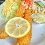 あらかわ食堂 - 海老フライアップ