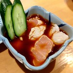 ひな鳥素揚げ 目黒 月鳥 - 鶏わさ(並)