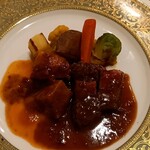 松原亭 - 牛ヘレのミニステーキと鴨肉のソテー