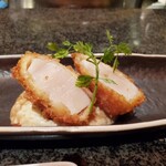とんかつ マンジェ - 貝柱フライ
