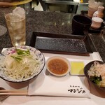 とんかつ マンジェ - 定食セット  ハイボール