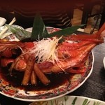 Irifune - 金目鯛の煮付け（大）。ふっくらとしていて美味でした。甘辛さもちょうど良かった。