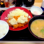 Katsuya - おろしカツ定食(120gロース)￥869＆豚汁大変更￥44＆温泉玉子￥66