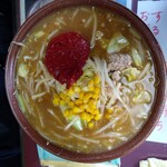 ラーメン党 ひさご - 味噌ラーメン辛みそトッピング