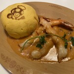 キノピオ・カフェ - 特性 オムライス＆エビとキノコのクリーム煮込み①