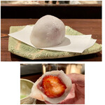 たでの葉 - 福岡県のあまおうの大福　今シーズンはこの日がラストでした　食べれて良かった!(^^)!