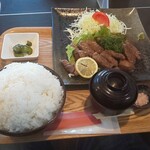 Fuushuukan - 牛ステーキ定食(ダブル)¥1500+わんぱく盛(ライス)¥150