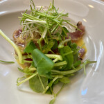 御料理 ひさまつ - 造里
      鰹の辛子ドレッシングがけ