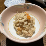 安兵衛寿し - 料理写真:お通し／鱈の子漬け