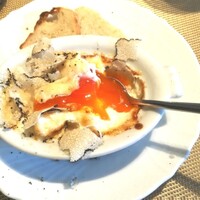 La Brianza - トリュフグラタン混ぜ混ぜ♪ やっぱり田中農園の健康卵は濃厚、チーズソースまろやか、トッピングのチーズは焼けて香ばしいわぁ＼(^-^)／