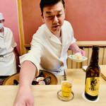 緒方 - ◎始めに緒方氏がお凌ぎとして、たけのこご飯を供していく。