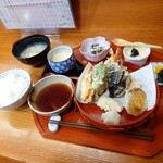 三粋 - 天ぷら定食（1100円）2021年4月