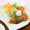 MoonAngel - 料理写真:当店人気No.1のハンバーグ（国産合いびき肉と特製スパイス！）