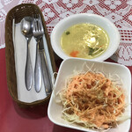 SAREE - 料理写真:カトラリー、セット：サラダ・スープ