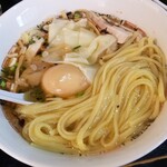 塩そば専門店 桑ばら - 塩ワンタンつけ麺（裏そば）