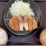 Tonkatsu Sakai Seinikuten - 極みリブロースかつ定食 （ごはん並 （２００ｇ），キャベツ並 （８０ｇ））　１０００円　(2021/04)