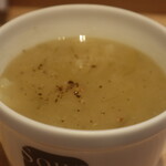 スープストックトーキョー - ポロ葱と白いんげん豆のミネストローネ　アップ