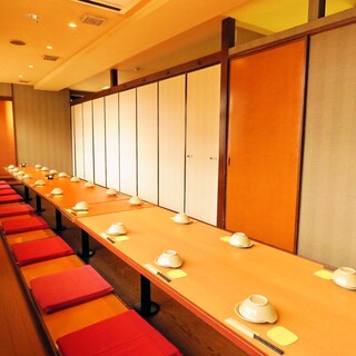 Maximum of 60 people! Private room seating with sunken kotatsu for groups