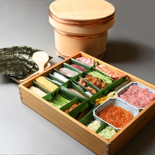 At your home or office! Luxury hand-rolled Sushi made with carefully selected ingredients.