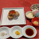 炭火焼鳥さかもり北新地 - 鶏のブルスケッタ