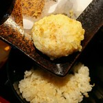 天ぷらとワイン 小島 - 半熟卵天ぷら