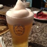 漢城軒 - フローズン生ビール（630円）。焼肉に合いますね^^