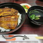 いち川 - 【うな丼　２９５０円】（肝吸・漬物付）
