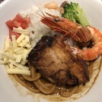 鴨出汁中華蕎麦 麺屋yoshiki - 濃厚海老カレー和えつけ麺