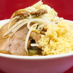 ラーメン二郎 - ラーメン小＋ニンニク多め＋青ネギ