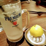 Yakiniku No Watami - レモンを絞るタイプのレモンサワー