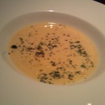 バー カヴァロ - 2012.9　別日のつきだし。　バーなのにコーンスープがつきだしなのには驚いた↑でも美味しかったです♪