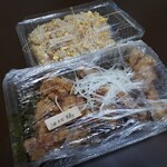 中華さくら - 料理写真:油淋鶏&ミニチャーハン