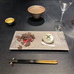 西麻布 焼肉 X - 但馬玄ユッケ。
      美味し。