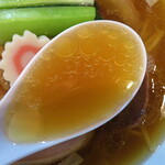 中華そば 深緑 - 羅臼昆布と鮭節の中華そば/スープ