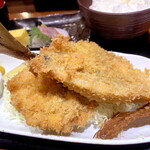 魚七鮮魚店 - アジフライ＆ホタテフライ定食