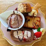 カフェ　グーテ - デザートの盛り合わせ650円