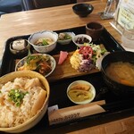 Kamakura Ya - 日替りお魚御膳 990円、竹の子ご飯大盛 110円(税込)