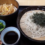 Hagakure Mendo Ntei - ざるそば半かき揚げ丼セット　800円