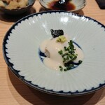 鮨 龍次郎 - 千葉県勝山の真鯛、白子和え