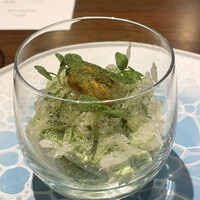 le・sud - 春キャベツのムース　定番のムース。本日は春キャベツです。キャベツのほのかな香りが◎雲丹と柑橘のトッピングも合います⭐️⭐️⭐️⭐️
                    
