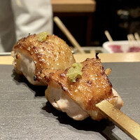 とり茶太郎 - ◆ ホロホロ鳥の胸肉（塩）　しっとりとしてとてもジューシー　皮がパリッとして美味なのです♪