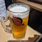 Nisen En Tabehoudai Nomihoudai Izakaya Osusumeya - まずは生ビールでかんぱ〜い!!