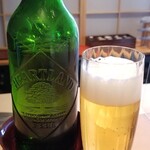日本料理 楽心 - お酒①ハートランド(瓶ビール、キリン)(600円)