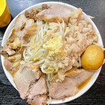 ラーメン イエロー - 並豚 野菜・ニンニク・あぶら マシ 味玉TP