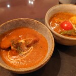 インド料理 想いの木 - 『バターチキンカリー』と『野菜カリー』