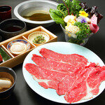 Domestic beef shabu shabu set meal (160g)