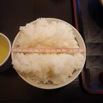 雑魚屋 - 唐揚げ定食650円+ごはん大盛50円　お茶碗の直径13cm