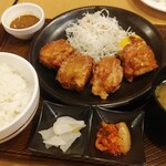 ガスト - から好し定食（もも4個、ご飯大盛り）