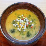 旬菜 おぐら家 - 生桜海老とあおさのりの茶碗蒸し